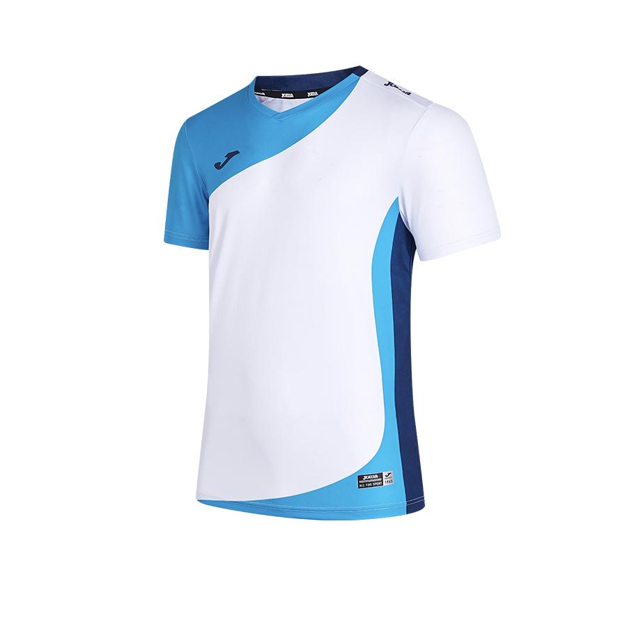 Men's breathable tennis T-shirt [white and blue]