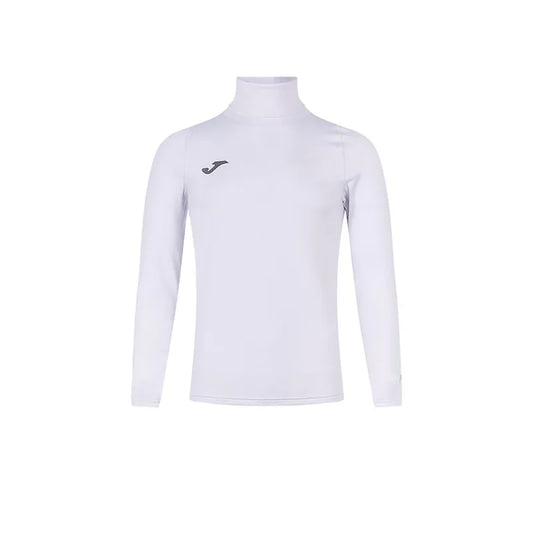 Men's turtleneck velvet tight long-sleeved shirt [white]