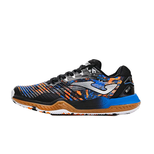 Men's Tennis Shoes ~ POINT Series [Black &amp; Blue &amp; Orange]